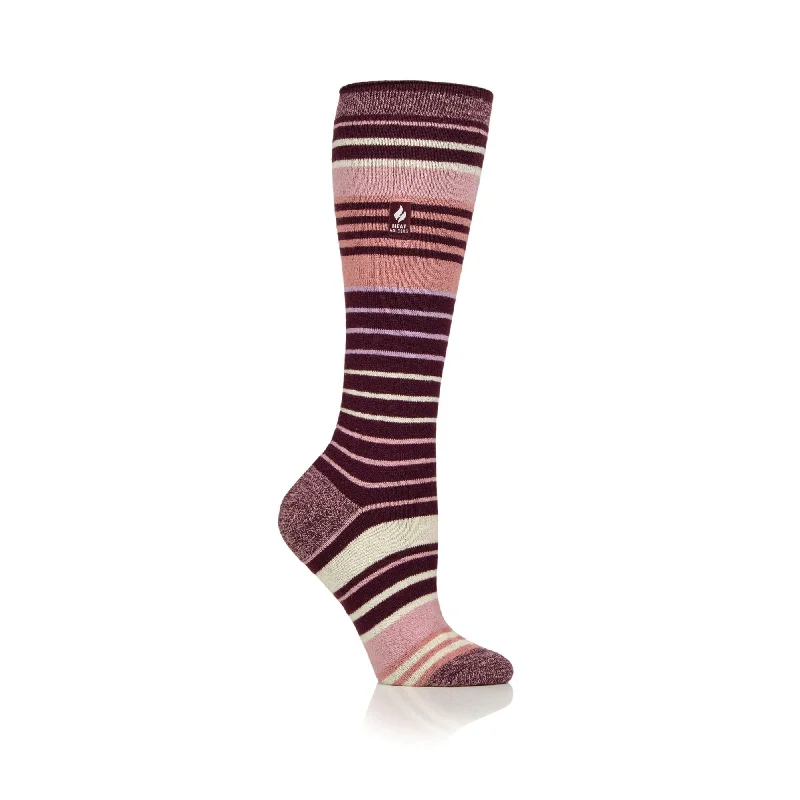 Women's cable - knit ankle socks for a cozy styleLadies Ultra Lite Jura Long Ski & Snow Sports Socks - Cabernet & Rose Blush Women's cable - knit ankle socks for a cozy styleLadies Ultra Lite Jura Long Ski & Snow Sports Socks - Cabernet & Rose Blush
