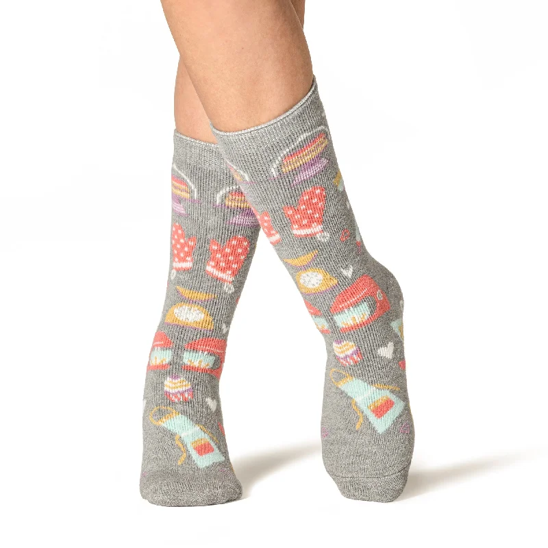 Women's adjustable - fit socks for a customized feelLadies Lite Warm Wishes Hobby Socks - Baking Queen Women's adjustable - fit socks for a customized feelLadies Lite Warm Wishes Hobby Socks - Baking Queen