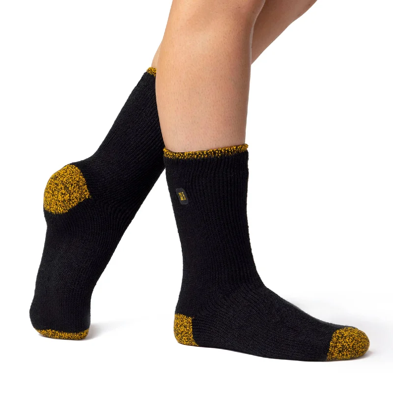 Women's knee - high socks with lace trimLadies Original Workforce Thermal Socks - Black Women's knee - high socks with lace trimLadies Original Workforce Thermal Socks - Black