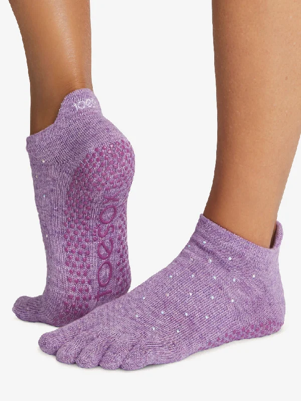 Women's cashmere - blend socks for extra softnessToeSox Full Toe Low Rise Grip Socks - Violet Twinkle Women's cashmere - blend socks for extra softnessToeSox Full Toe Low Rise Grip Socks - Violet Twinkle
