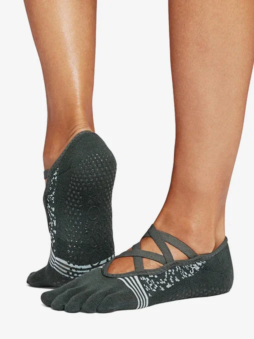 Women's anti - odor socks for long - day freshnessToeSox Full Toe Tec Elle Grip Socks - Pursue Women's anti - odor socks for long - day freshnessToeSox Full Toe Tec Elle Grip Socks - Pursue