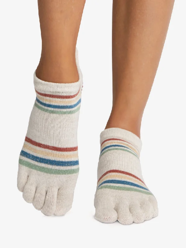 Women's moisture - wicking socks for sportsToeSox Full Toe Low Rise Grip Socks - Vintage Rainbow Women's moisture - wicking socks for sportsToeSox Full Toe Low Rise Grip Socks - Vintage Rainbow