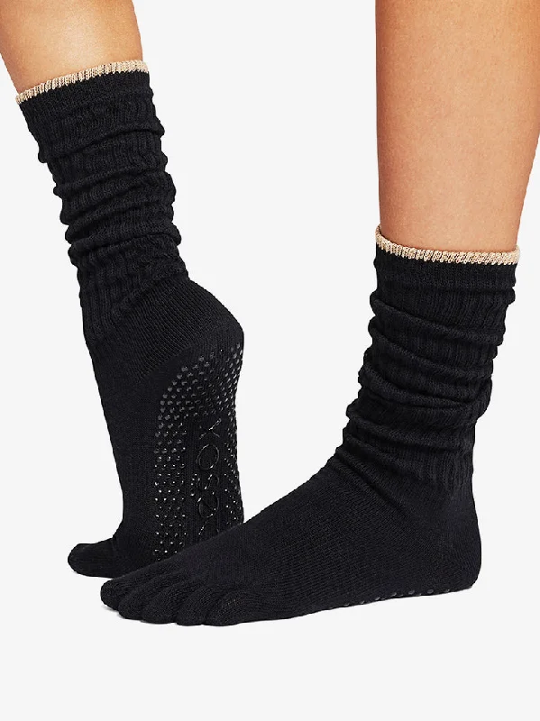Women's cashmere - blend socks for extra softnessToeSox Full Toe Slouch Grip Socks - Night Sky Women's cashmere - blend socks for extra softnessToeSox Full Toe Slouch Grip Socks - Night Sky