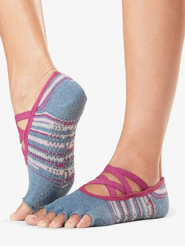 Women's bamboo fiber socks for eco - friendlinessToeSox Half Toe Elle Grip Socks - Gypsy Women's bamboo fiber socks for eco - friendlinessToeSox Half Toe Elle Grip Socks - Gypsy