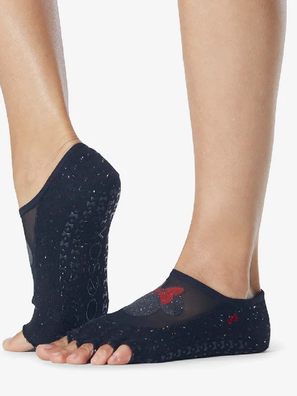 Women's knee - high socks with lace trimToeSox Half Toe Luna Grip Socks - Confetti Minnie Women's knee - high socks with lace trimToeSox Half Toe Luna Grip Socks - Confetti Minnie