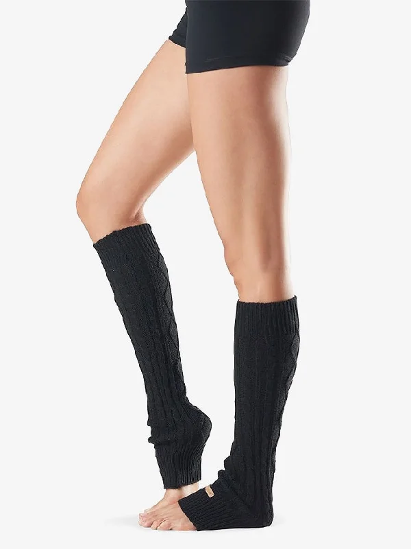 Women's compression socks for improved circulationToesox Knee High Leg Warmers - Black - One Size Women's compression socks for improved circulationToesox Knee High Leg Warmers - Black - One Size