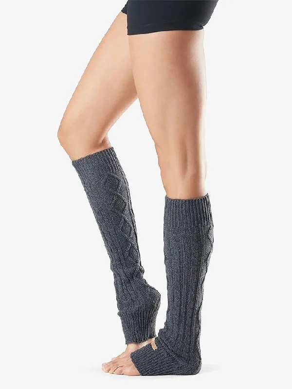 Women's quick - dry socks for water activitiesToesox Knee High Leg Warmers - Charcoal Grey - One Size Women's quick - dry socks for water activitiesToesox Knee High Leg Warmers - Charcoal Grey - One Size