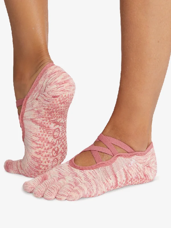 Women's ribbed knee - high socks for a classic lookToeSox Tec Grip Full Toe Elle - Power Women's ribbed knee - high socks for a classic lookToeSox Tec Grip Full Toe Elle - Power