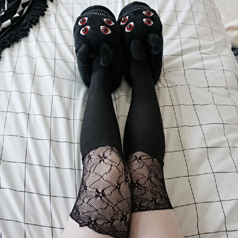 Women's anti - odor socks for long - day freshnessWomen's Punk Lace Splice Knee Socks Women's anti - odor socks for long - day freshnessWomen's Punk Lace Splice Knee Socks
